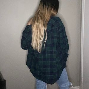 Green checker flannel